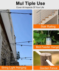 Heavy Duty 1/8 Inch Wire Cable Kit With 100 Feet Of Marine Grade 316 Steel Rope used for garden fence and stair railing