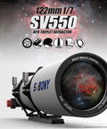 Beast 122mm Apo Triplet Refractor Telescope For Deep Space And Visual Observing, 854mm Focal Length, F7 in space view