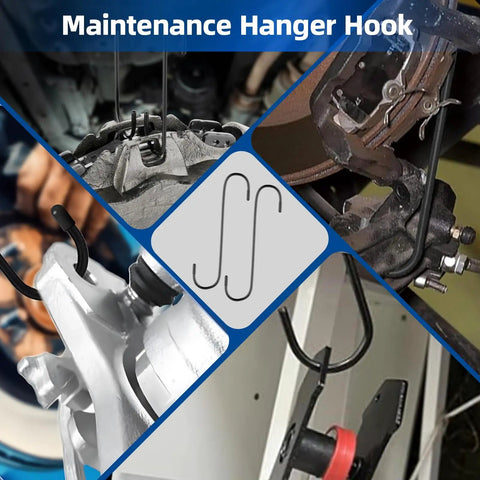 360 Degree Adjustable Brake Caliper Piston Compressor Tool With Extra Large Steel Plates And Hooks shown in various uses