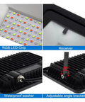 JUDYSSY RGB Led Floodlight Ac220 20W 30W 50W 100W Outdoor Floodlight LED chip and receiver inside waterproof design.