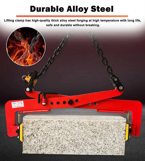 Built Like A Tank Heavy Duty Stone Lifting Clamps To Move Granite Slabs And Marble Bricks With Rock Solid Grippers Up To 1300Kg Capacity Self Locking Alloy Steel Grabber For Jobsites And Weekend Hustles.