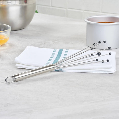 Stainless Steel Ball Whisk With Silicone Tips 10.5 Inch 24 Pack Non Scratch Dishwasher Safe Non Stick Silicone Ball Whisk For Cooking