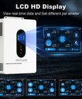 Real Deal 12000W Hybrid Solar Inverter With Built In Wifi And Zero Hassle Battery Free Setup For 48V Dc Up To 240V Ac Split Phase showing LCD HD display.