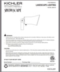 Manual for Showscape Collection LED MR16 Landscape Accent Lights Wall Wash Spotlight, Olde Bronze, 4 Pack, features safety instructions.