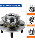 Front Wheel Hub And Bearing Assembly 515072 Compatible With 2002 2008 Dodge Ram 1500 5 Lug Replacement all round display