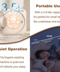 Slick Compact Portable Washer Dryer Combo Built For Tiny Rooms With Smart Touchscreen Control showcasing 3.5L capacity for underwear.