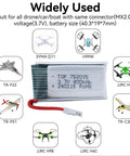 3.7V 400mAh LiPo Drone Battery Pack With 5-In-1 USB Charger For 5-Pack For Syma Q11 H99W H31 H6C H98 TR-C385 TR-P51 TR-F22 Quadcopter
