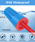 Waterproof IP65 Wire Electrical Connectors 22 AWG To 14 AWG Outdoor Seal Cap in water with labeled features