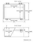 Dimensions of UL Listed Nema 6 Junction Box With Mounting Plate Heavy Duty Weatherproof Electrical Enclosure in grey.