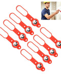 Luocute 8 Pcs Magnetic Stud Finder 27 Lbs, for Nails Screws in red, showing powerful magnets on wall for efficient use.