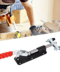 Heavy Duty Push Pull Toggle Clamp 80mm Stroke 350kg Clamping Force with red ergonomic handle in workshop setting