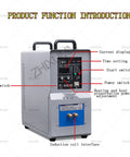Commercial Grade 15Kw High Frequency Induction Welding Heater With Digital Touch Panels and Zero Hassle Water Cooling showing controls and indicators.