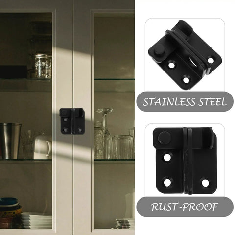 Hardcore Stainless Steel Flip Latch Heavy Duty Gate Bolt Safety Lock For Outdoor Yard And Fence Doors Rust Proof Two Pack on cabinet door.
