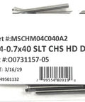 Premium A2 Stainless Steel M4 X 40 Metric Slotted Cheese Head Machine Screws package with label and screws visible