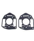 Replacement Carburetor Gasket For Briggs And Stratton Lawn Mowers 692077 805541 2 Pack Fits Many Models Plug And Play Install Durable Seal Kit For DIY Repairs And Quick Fit Tips, two black gasket sheets