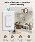 Wireless Light Switch Kit With RF Remote, Plug And Play Decorator Rocker Wall Switch, 15A High Power, living room setup