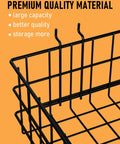 Four Pack Pegboard Baskets Set With Four Sizes S M L XL Black Metal Wire Bins For Pegboard Storage And Garage Organization Hooks