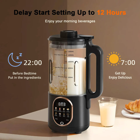 50 Oz Nut Milk Maker Machine Ten In One Automatic Plant Based Milk Maker Do It All For Homemade Almond Oat Coconut Soy Milk