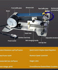Straight Up Heavy Duty Wet Bench Grinder Featuring Electric Circulating Water Coolant System And Dead On Belt Alignment Rock Solid Steel Frame Anti Skid Base For All Woodworking Tools with stainless steel body and adjustable features.