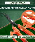 Workhorse 6.3 Inch Harvesting Shears With Magnetic Springless Action, ultra fine tip, fluorine-coated stainless steel blade.