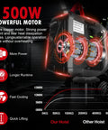 3 In 1 Electric Hoist Winch 1100 Lbs Portable Power Crane With Manual, Wired And Wireless Remote Control, 25 Foot Lift Height, Overload Protection For Lifting, Towing And Vehicle Recovery, 1500W motor detail