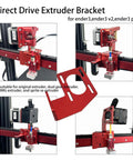 Direct drive extruder bracket for Ender 3, V2, Pro with MGN12H Linear Guide Rail Kit 3.0 Upgrade and mounting hardware shown