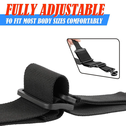 Close-up of fully adjustable Heavy Duty Shotgun Sling with 15 Round Shellholder for 12 Gauge Adjustable Nylon Strap with buckle detail.