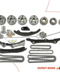 Engine Timing Chain Kit With Sprocket Tensioner And Guide For Jeep Grand Cherokee Wrangler Dodge Grand Caravan Charger Town And Country Ram ProMaster 1500 V6 3.6L Replacement Kit parts