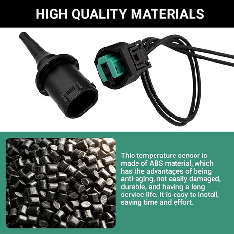 Close-up of 2 Pack Outside Ambient Air Temperature Sensor With Connector Pigtail Harness For Mercedes Benz Cars