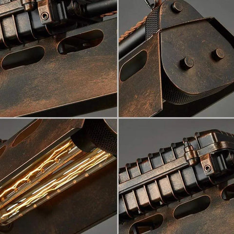 Close-up of Rustic Farmhouse Chandelier 4 Light Industrial Pendant Lighting with metal frame details for dining room or kitchen island.