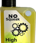Bottle of High Performance Penetrating Oil For Bike Chain Lubrication Door Hinges And Locks Rust Removal labeled No Squeak