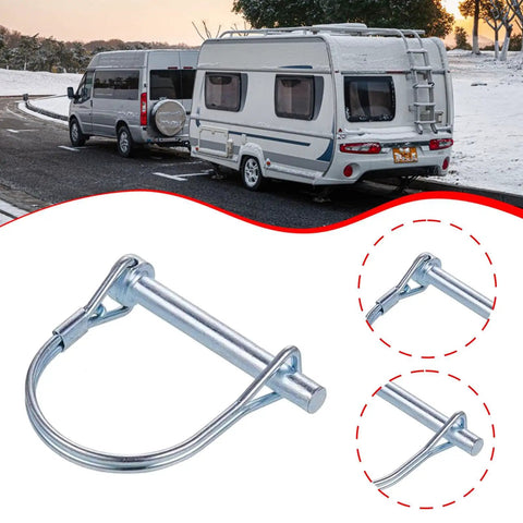 Heavy Duty Round Coupler Pin And Shaft Lock For Truck Trailers Galvanized Iron Pto Hitch secure fastener and locking mechanism.