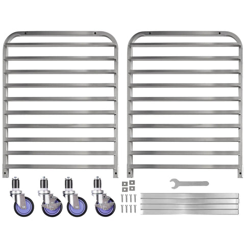 Built Tough Ten Tier Rolling Sheet Pan Rack Aluminum Bun Baker Shelf With Swivel Wheels Rust Resistant Commercial Kitchen Baking Tray Organizer Stackable Heavy Duty Kitchen Game Changer