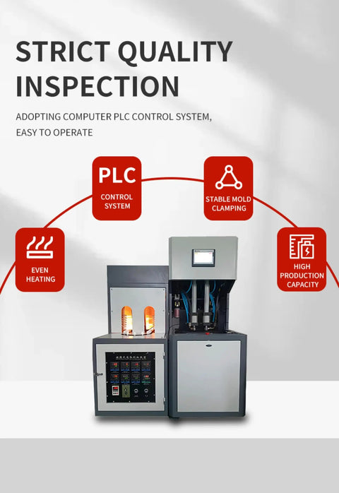 High Speed Blow Molding Machine With Automated Production And Fast Cycle Times For Customizable Capacities And Bottle Sizes And Configurations Designed For Efficient Production In Beverage And Household Bottle Applications, PLC control unit