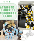 Top Shred LemonRoad Balloon Arch Clips 1 Pack Clear Plastic Spring Clamps Hidden Secure Hold Balloon Garland Backdrop Decor Tool Party Supplies, clear clip attached to balloon arch