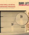 Magnetic Carriage Style Garage Door Accent Trim Hardware Kit With Four 16 Inch Hinges And Two 12 Inch Handles installed
