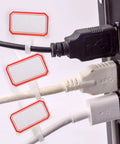 Slick Self Locking Nylon Cable Marker Ties Featuring A Bulk Pack Of 200 White Write On Wire Labels For Ethernet Cords And Power Lines That Stay Tight And Keep Your Rig Looking Sharp No Sweat Today on cables.
