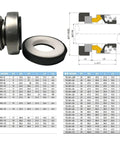 Top Notch 301-Series Water Pump Mechanical Shaft Seal Kit for Circle Circulation with ceramic and carbon rings.