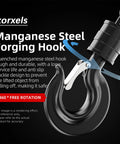 Heavy Duty 1 Ton Electric Chain Hoist, 2200 LBS Beast Mode Lifter With Wireless Remote And 20 Ft Pendant, Manganese steel forging hook design.