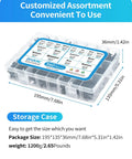 Stainless Steel Self Tapping Wood Screws Kit 560 Piece Assortment With Flat Head And Round Head M3 M4 M5 M6 shown in labeled box