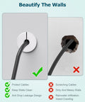 Four Pack White Wall Grommets For Starlink Cable Routing Kit comparison of clean and messy wall installations