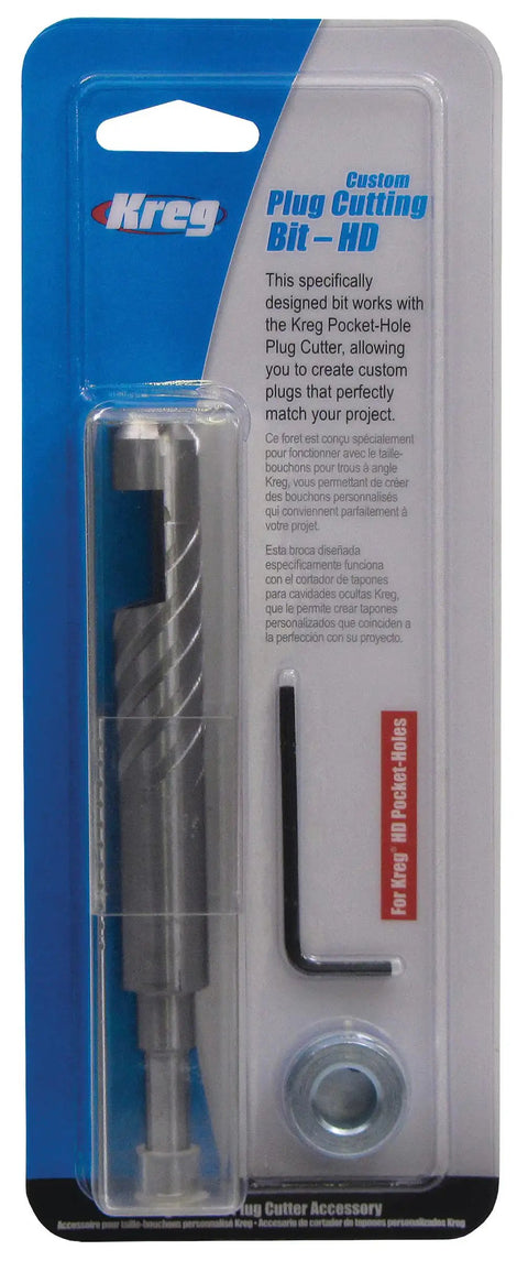 Badass Heavy Duty Custom Plug Cutting Bit For XL Pocket Hole Jigs Rock Solid Woodworking Joinery Tool Kpc1060 Replacement Drill Bit in packaging