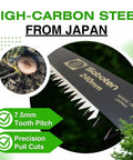 Japanese Pruning Saw With Fluorine Coated High Carbon Steel Blade 9.4 Inch Tooth Pitch 7.5 Millimeter Smooth Pull Cuts