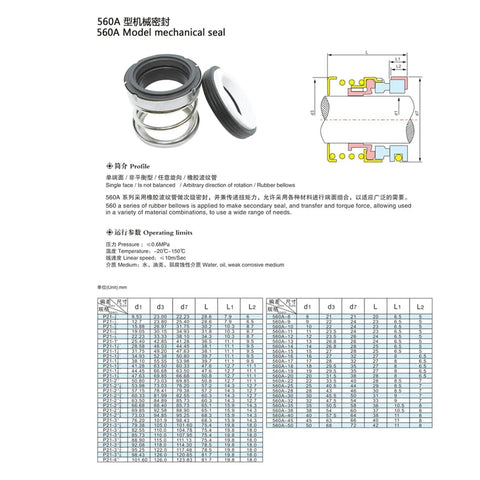 Heavy Duty Mechanical Shaft Seal 28 Millimeter Single Spring Oil Seal For Water Pump CE Ceramic CA Carbon Nbr Ring Kit durable parts.