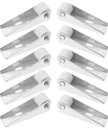 12 Piece Sliding Cabinet Door Rollers With Silent Nylon Wheels And Heavy Duty Steel Design For Rolls Like Butter Wardrobe Gliding set of slide rollers.