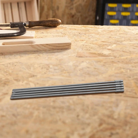 Huge Heavy Duty Long Screwdriver Bits Set With 5 Pieces Including Master PH1 And PH2 Sizes Perfect For Electric Drills And Manual Gear During Metal Construction Fix It Projects Around The Workplace, 300mm steel bits on workbench