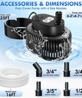 Automatic Pool Cover Pump With Water Sensor For Above Ground Pools, No Fuss Sump Pump For Pool Draining, Water Removal Kit shown