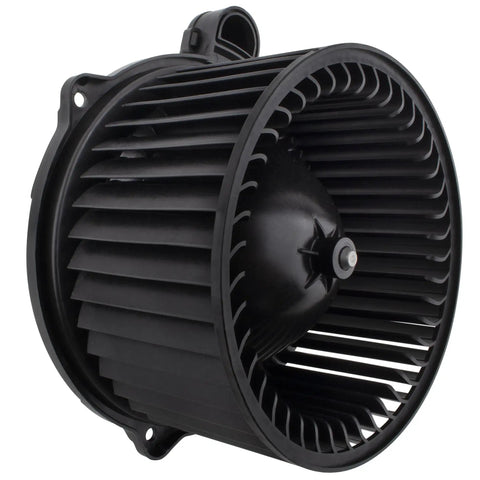 Top Shelf Hvac Heater Blower Motor Assembly Plug And Play Slick Swap For Chevrolet Bolt Ev And Bolt Euv Vehicles 2017 To 2023 Featuring Heavy Duty Heat Resistant Durability side view of blower motor with multiple fins