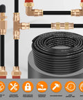 Nylon DOT Air Line Three Eighths Inch Outer Diameter Pneumatic Tubing 100 Feet 30.5 Meter SAE J844 Compliant Coiled Hose