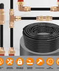 Three Eighths Inch PA12 Nylon DOT Air Line Pneumatic Tubing Two Hundred Feet SAE J844 High Pressure Air Hose Coiled
